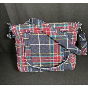 Vera Bradley Glenna Satchel Tartan Plaid Crossbody Quilted Bag EUC